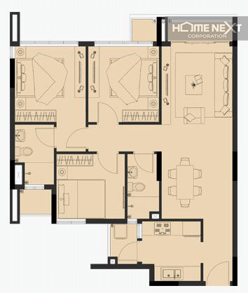 ecoxuan 3 bedroom layout