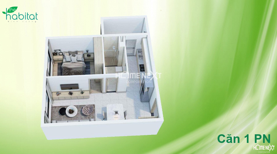 habitat 1 bedroom layout