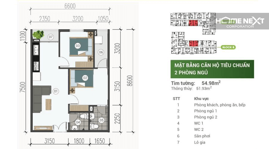 layout of parkview 2 bedroom small