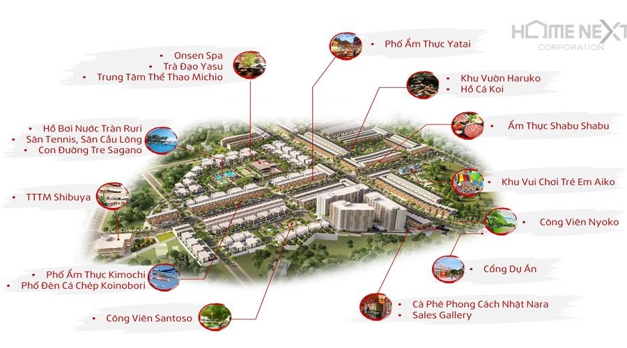 Mặt bằng bố trí tiện ích nội khu dự án Takara Residence Chánh Nghĩa
