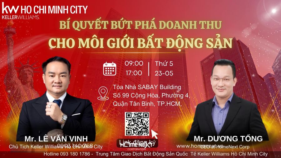 Khoá học "Bí quyết bứt phá doanh thu cho môi giới bất động sản"