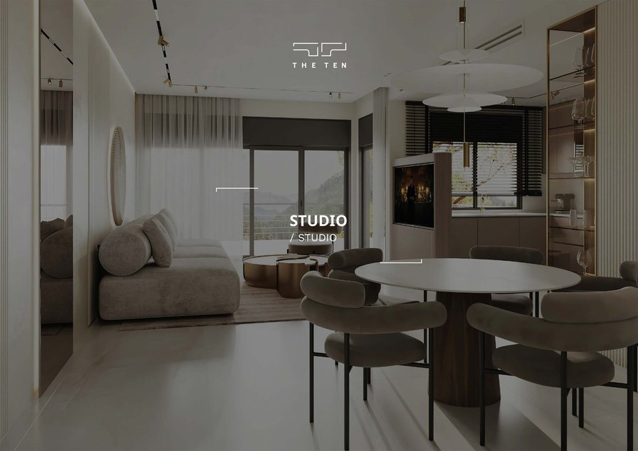 mặt bằng căn hộ studio dự án The Ten